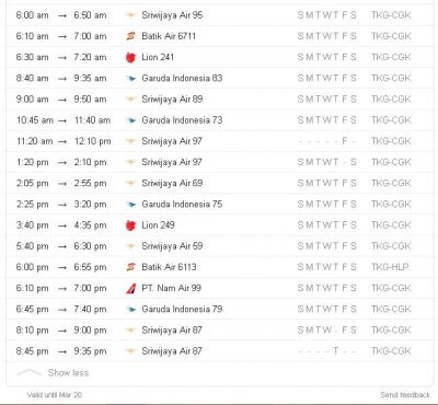 jadwal penerbangan lampung jakarta- Lampung to Jakarta Fligh Schedule - jadwal pesawat