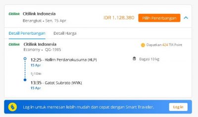 Jadwal penerbangan pesawat Citilink Halim Perdanakusuma HL - Gatot Subroto WYK